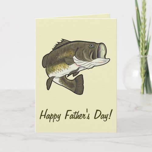 Happy Fathers Day Big Mouth Bass Card