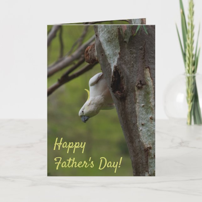 Happy Father's Day Bird Cockatoo Card (Front)