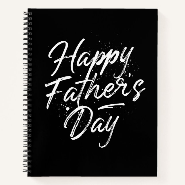 Happy Father's Day Blank Sketchbook Notebook (Front)