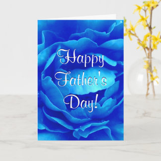 Happy Father's Day Blue Rose II Card
