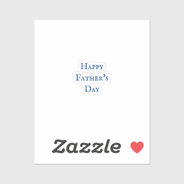 Happy Father's Day Blue White Classy Cool 2024 Sticker (Sheet)