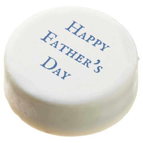 Happy Fathers Day Blue White Classy Gift 2024 Chocolate Covered Oreo
