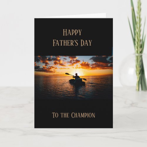 Happy Fathers Day Boating Kayaking Card