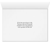 Happy Father's Day Bold Brush Script Photo Card (Inside Horizontal (Bottom))