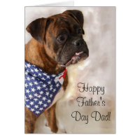 Happy Father's Day Boxer dog greeting card