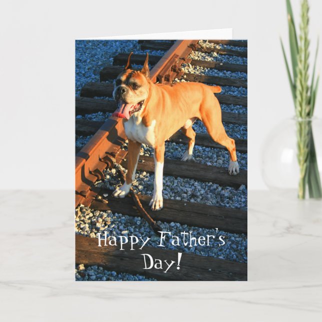Happy Father's Day boxer greeting card (Front)