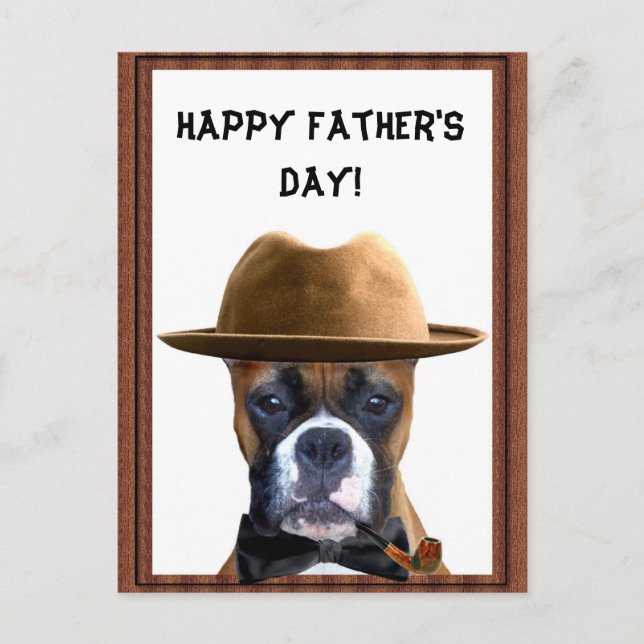 Happy Father's Day Boxer postcard (Front)