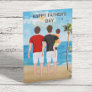 Happy Father's day Brunette Brown Gay Couple Card