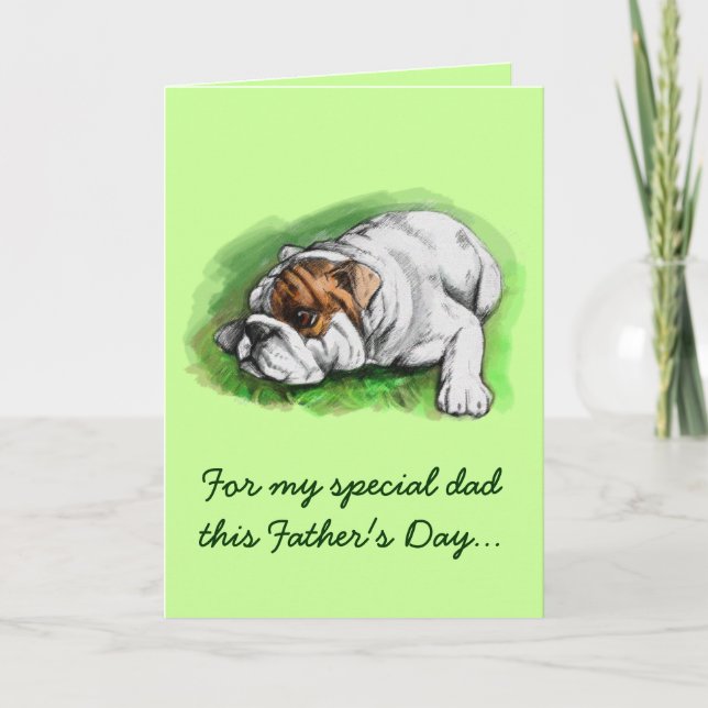 Happy Father's Day: Bulldog Card (Front)