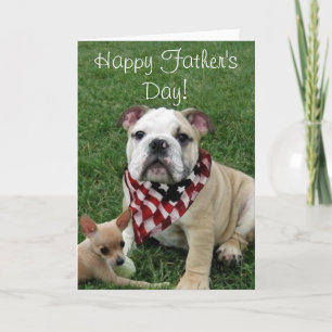 Happy Father's Day Bulldog Greeting Card