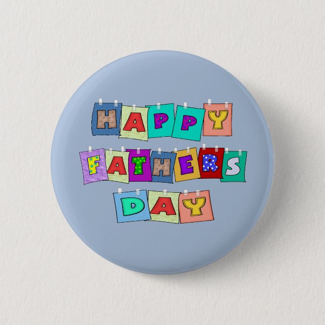 Happy Fathers Day Button (Front)
