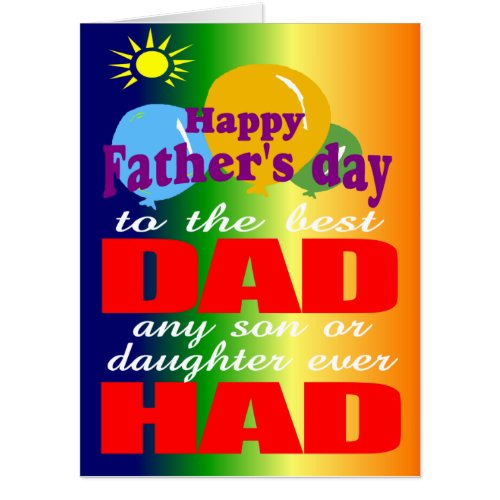 Happy fathers day card