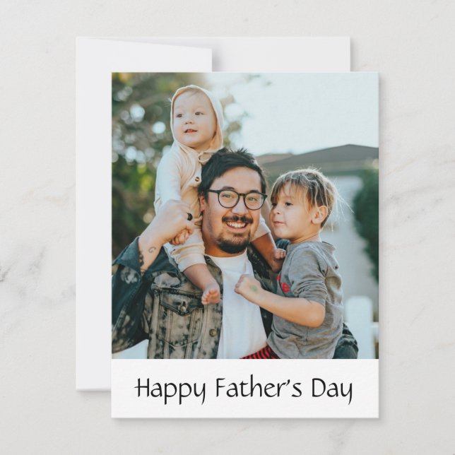 Happy Father's Day Card Custom Personalized Photo (Front)