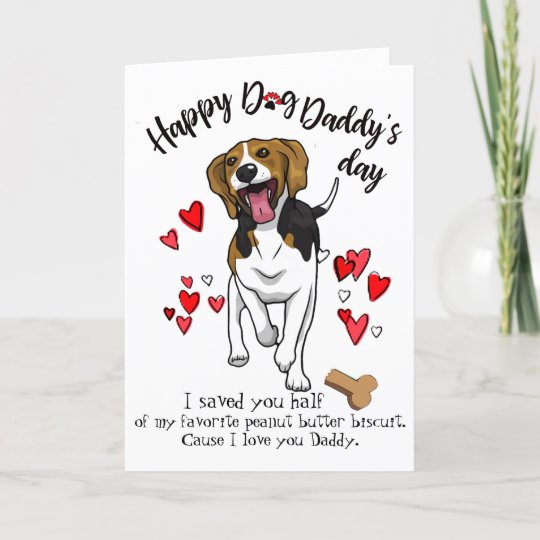 Happy Father's Day Card from Your Beagle Dog | Zazzle.com