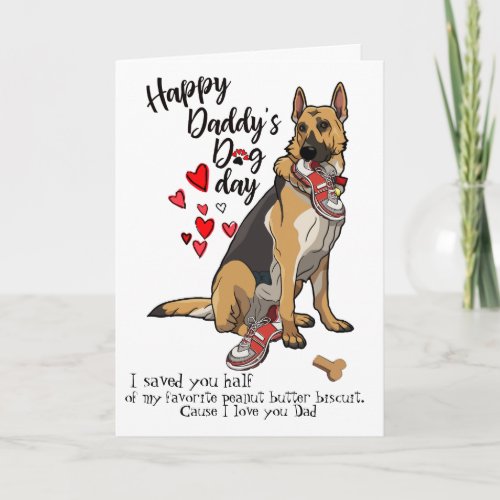 Happy Fathers Day Card from Your German Shepherd