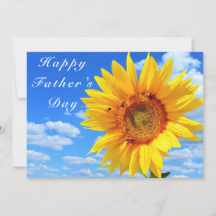 Happy Father's Day Card Sunflower and Bees