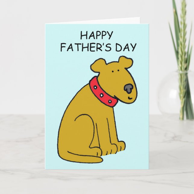 Happy Father's Day Cartoon Dog Card (Front)