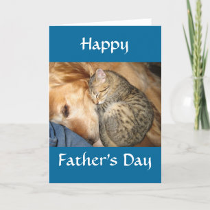 Happy Father's Day - Cat and Dog Card