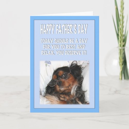 Happy Fathers Day Cavalier King Charles Spaniel Card