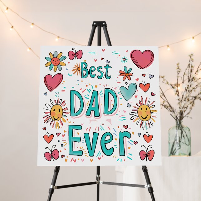 Happy Father's Day Celebration Foam Board Sign (In Situ (Stand))