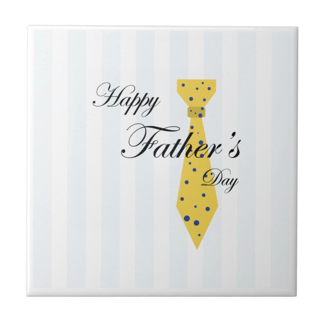 Happy Fathers Day Ceramic Tile (Front)