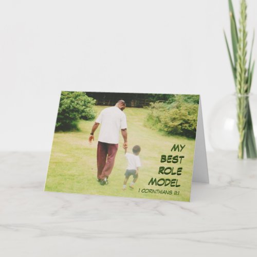 HAPPY FATHERS DAY Christian Role Model Custom Card