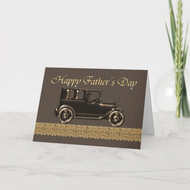 Happy Father's Day  Classic car Card (Front)