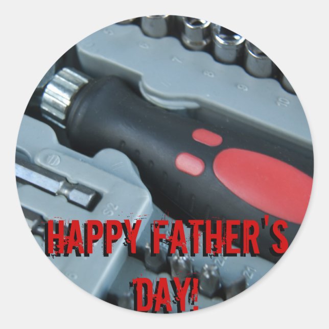 Happy Father's Day! Classic Round Sticker (Front)