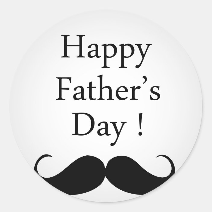 happy fathers day classic round sticker zazzlecom