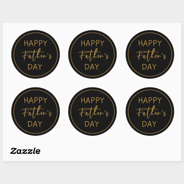 Happy Fathers Day Classic Round Sticker (Sheet)