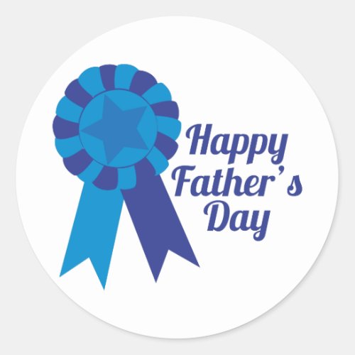 Happy Fathers Day Classic Round Sticker
