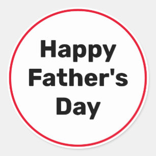 Happy Father's Day Classic Round Sticker