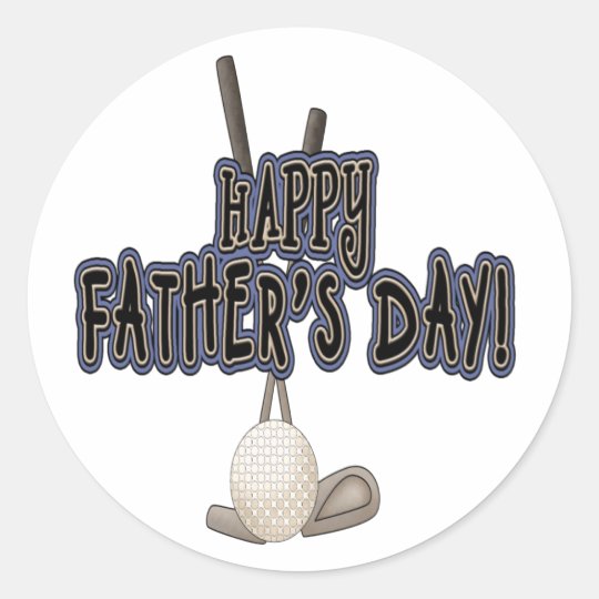 Happy Father's Day Classic Round Sticker