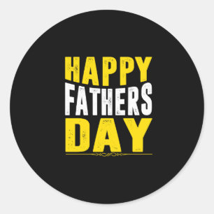 happy fathers day classic round sticker
