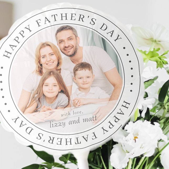 Happy Father's Day Classic Simple Photo Balloon (Creator Uploaded)