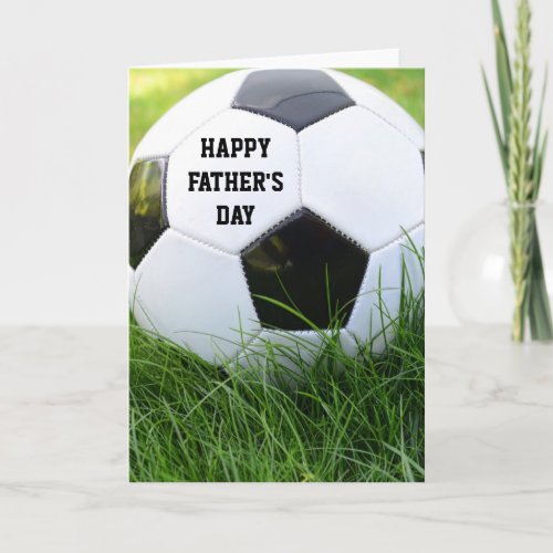 Happy Fathers Day Classic Soccer Ball Card