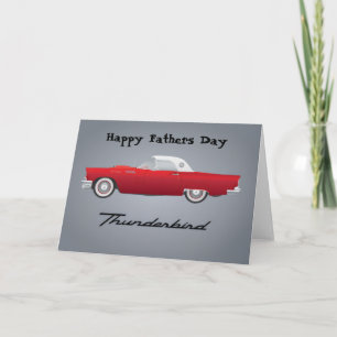 Happy Fathers Day Classic Thunderbird Car Card