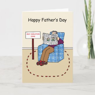 Happy Father's Day Coronavirus Cartoon. Card