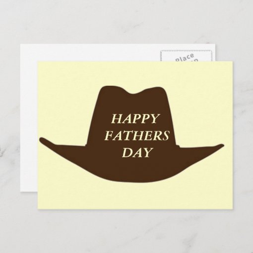 Happy Fathers Day Cowboy Dad Postcard Zazzle 9295