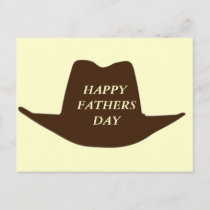 Happy Fathers Day Cowboy Dad Postcard