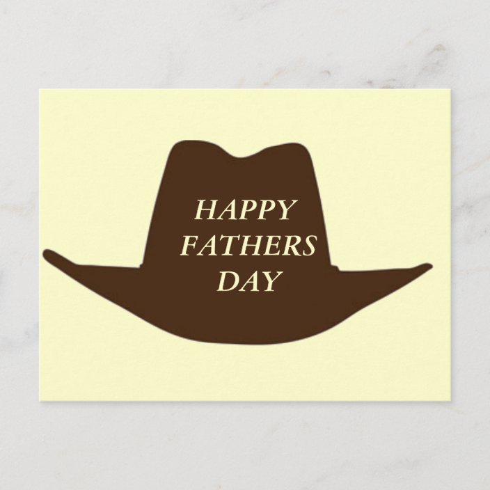 Happy Fathers Day Cowboy Dad Postcard | Zazzle