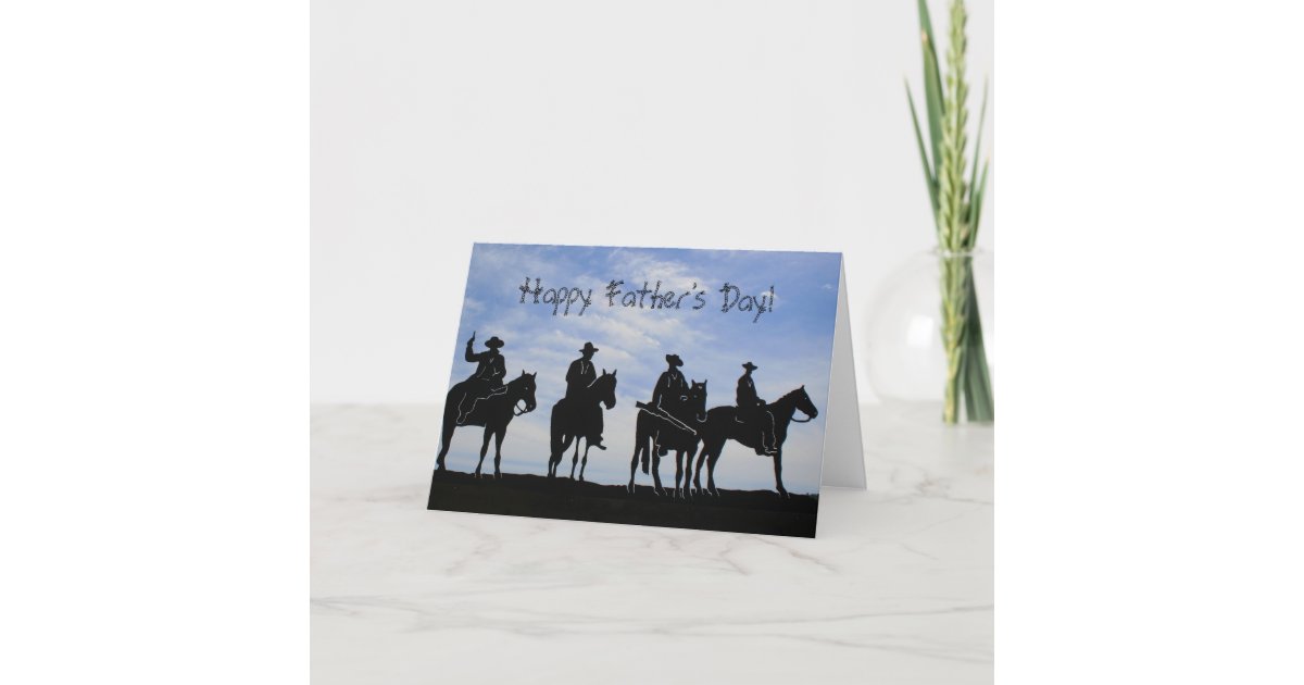 Happy Fathers Day Cowboy Greeting Card 9261