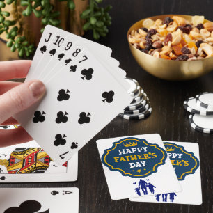 Happy Father's Day Crown & Kids - A Royal Tribute  Poker Cards