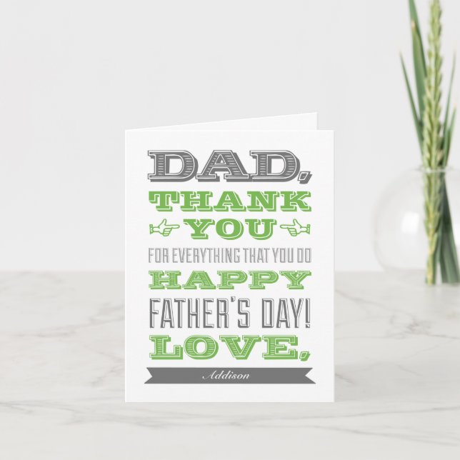 Happy Father's Day Custom Card (Front)
