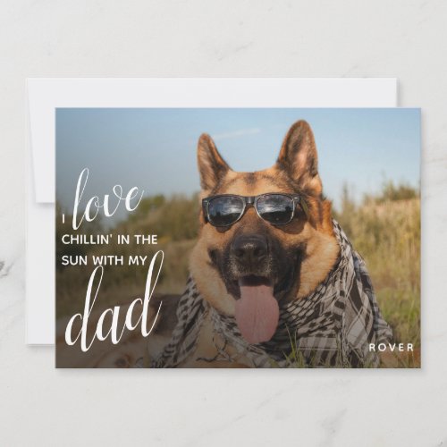 Happy Fathers Day Custom Dog Photo Greeting Card