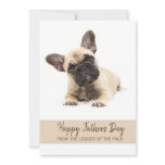 Happy Fathers Day Custom French Bulldog Photo Holiday Card Happy Fathers Day Custom French Bulldog Photo Holiday Card