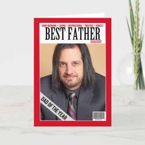 Happy Fathers Day Custom Magazine Cover  Holiday Card