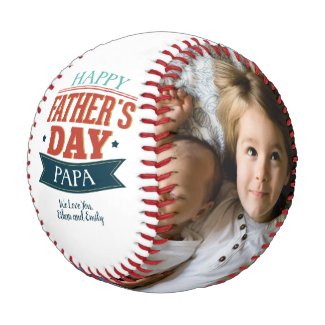 Happy Father's Day Custom Photo Baseball