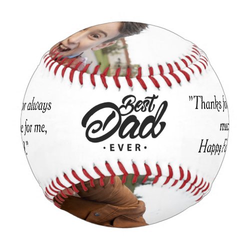  Happy Fathers Day Custom Photo Baseball