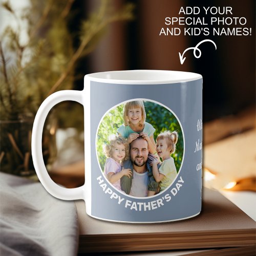Happy Fathers Day Custom Photo  Coffee Mug